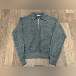 Gray Quarter-Zip Women's Sweatshirt